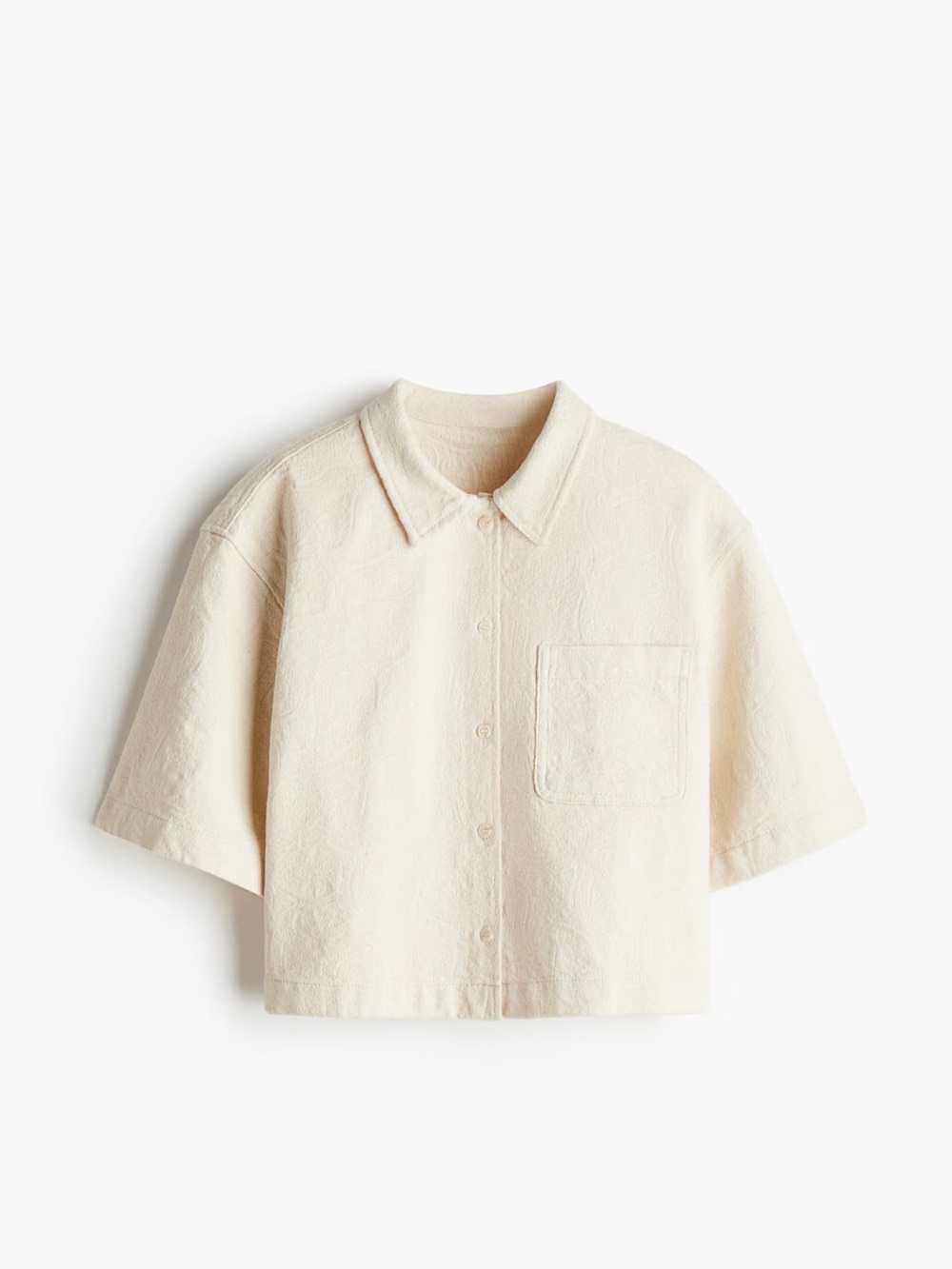H&M Oversized Jacquard Denim Shirt and Mini Skirt